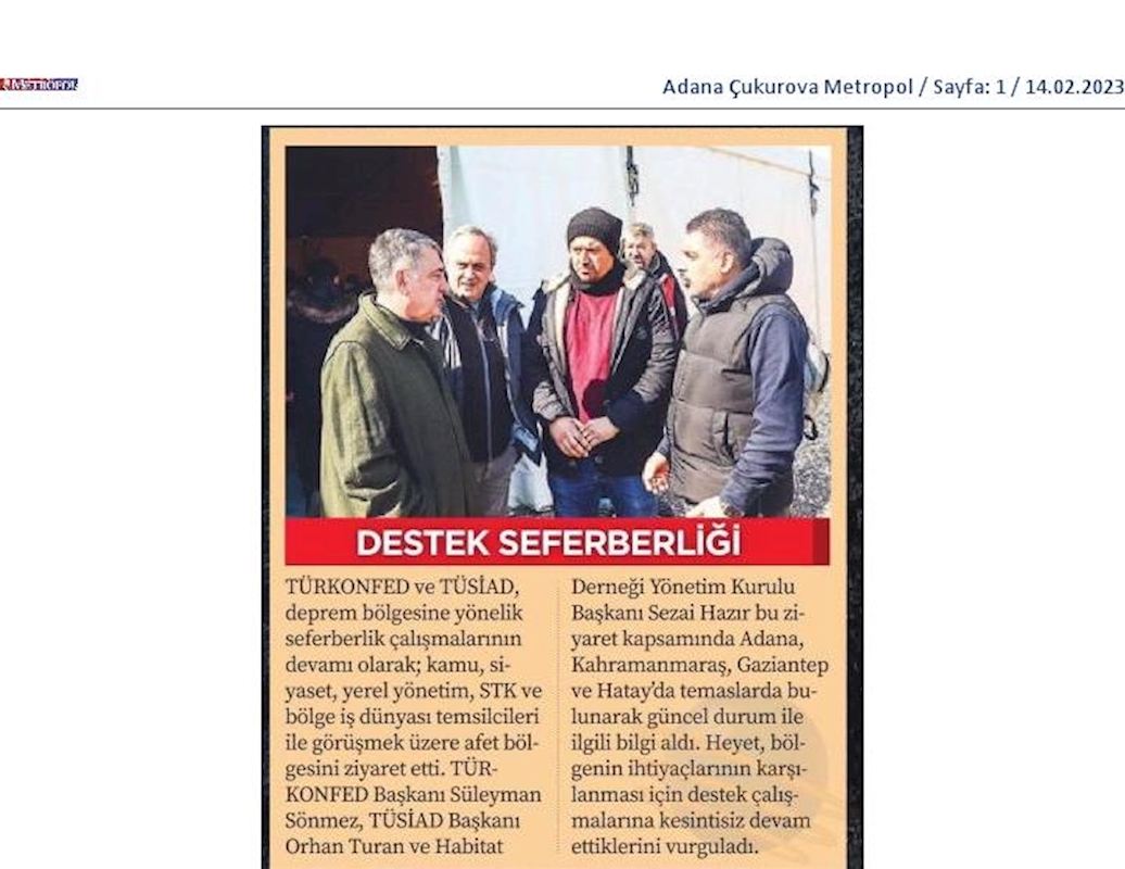 TÜRKONFED Deprem Basin Bulteni 14022023 - 8