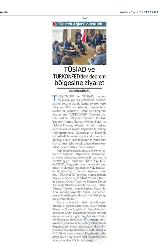 TÜRKONFED Deprem Basin Bulteni 14022023 - 9