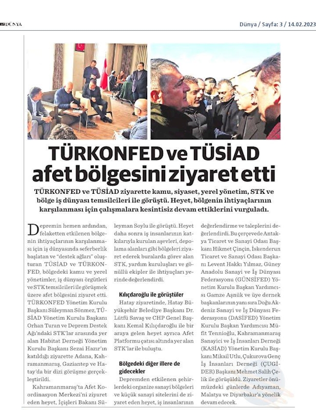 TÜRKONFED Deprem Basin Bulteni 14022023 - 10