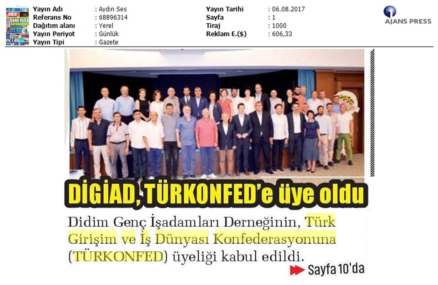 TÜRKONFED Didim Giad Toplantısı Medya Yansimalari Didim 6 Agustos 2017 - 4