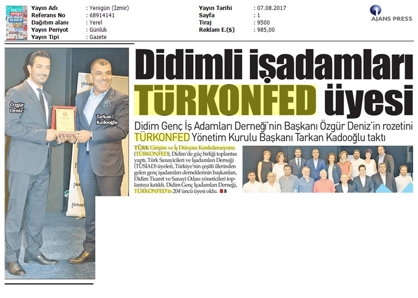 TÜRKONFED Didim Giad Toplantısı Medya Yansimalari Didim 6 Agustos 2017 - 6