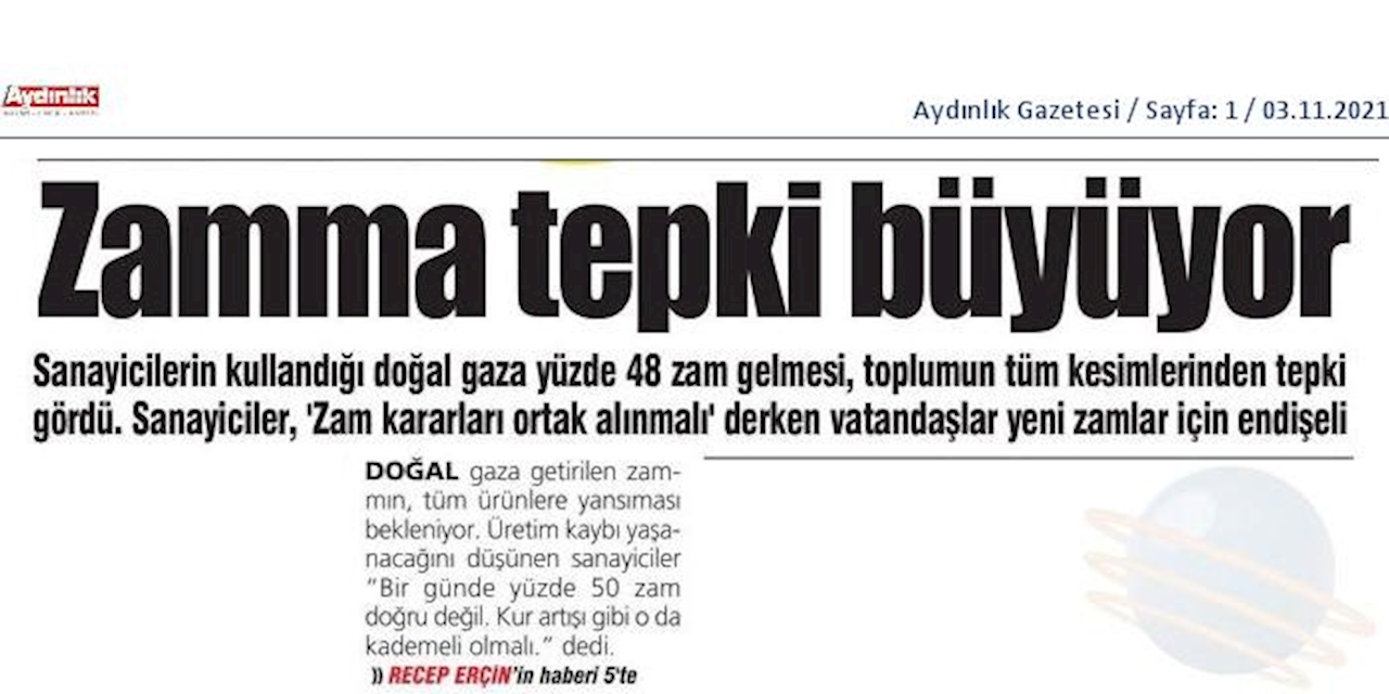 TÜRKONFED Dogal Gaz Zammi 2 Kasim 2021 - 6