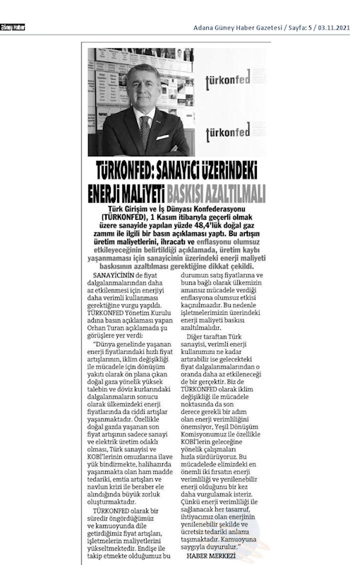 TÜRKONFED Dogal Gaz Zammi 2 Kasim 2021 - 13