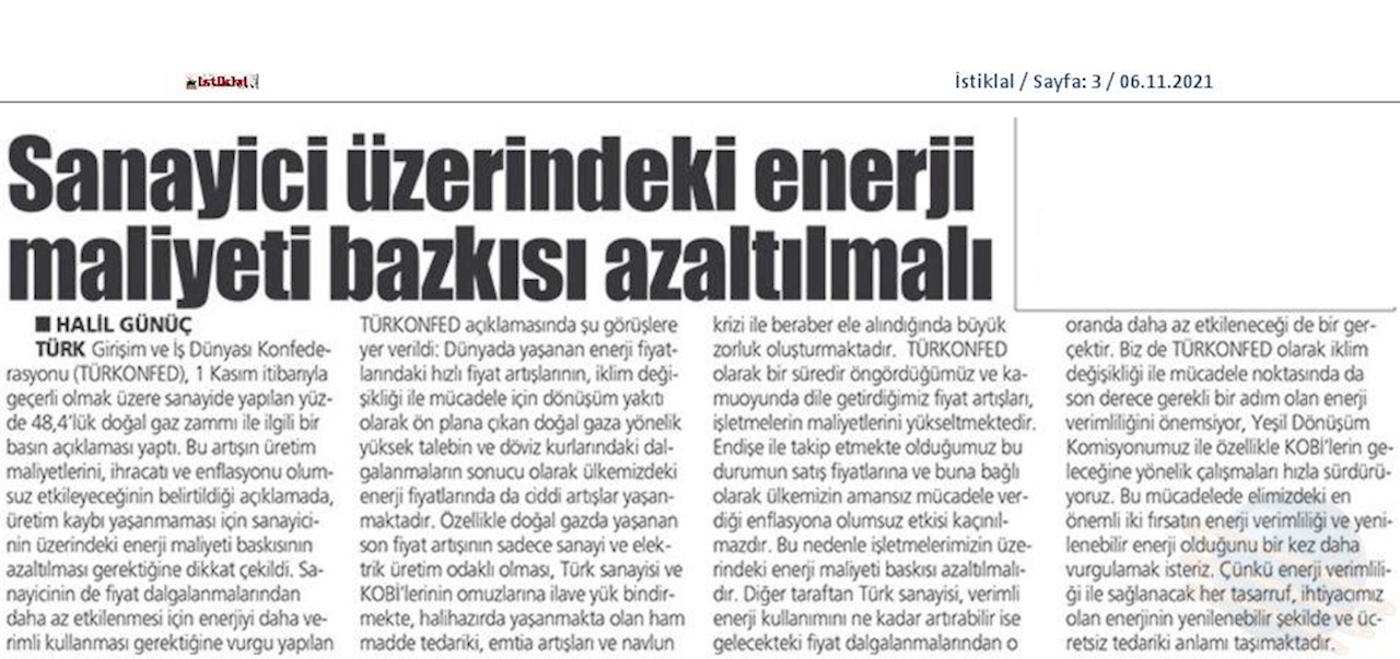 TÜRKONFED Dogal Gaz Zammi 2 Kasim 2021 - 14