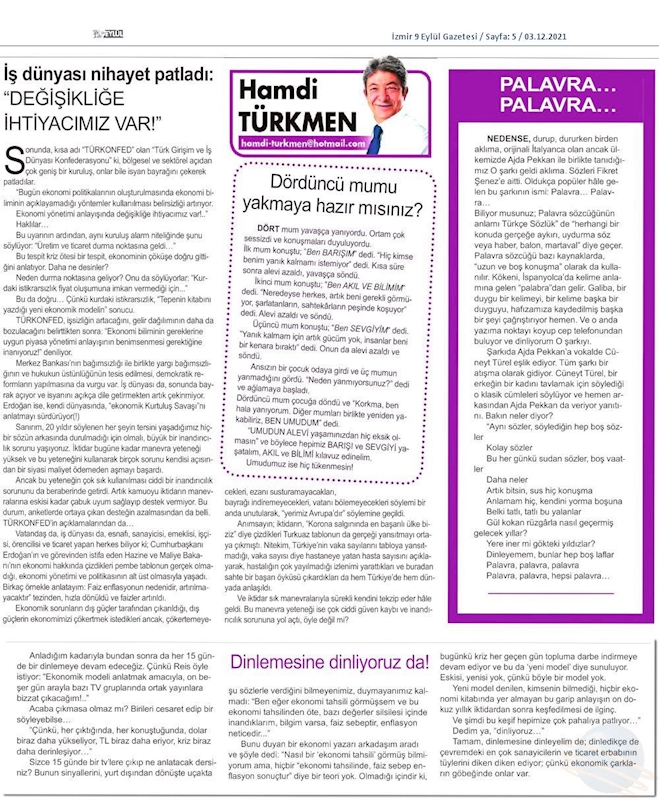 TÜRKONFED Ekonomi Basin Aciklamasi 29 Kasim 2021 - 4