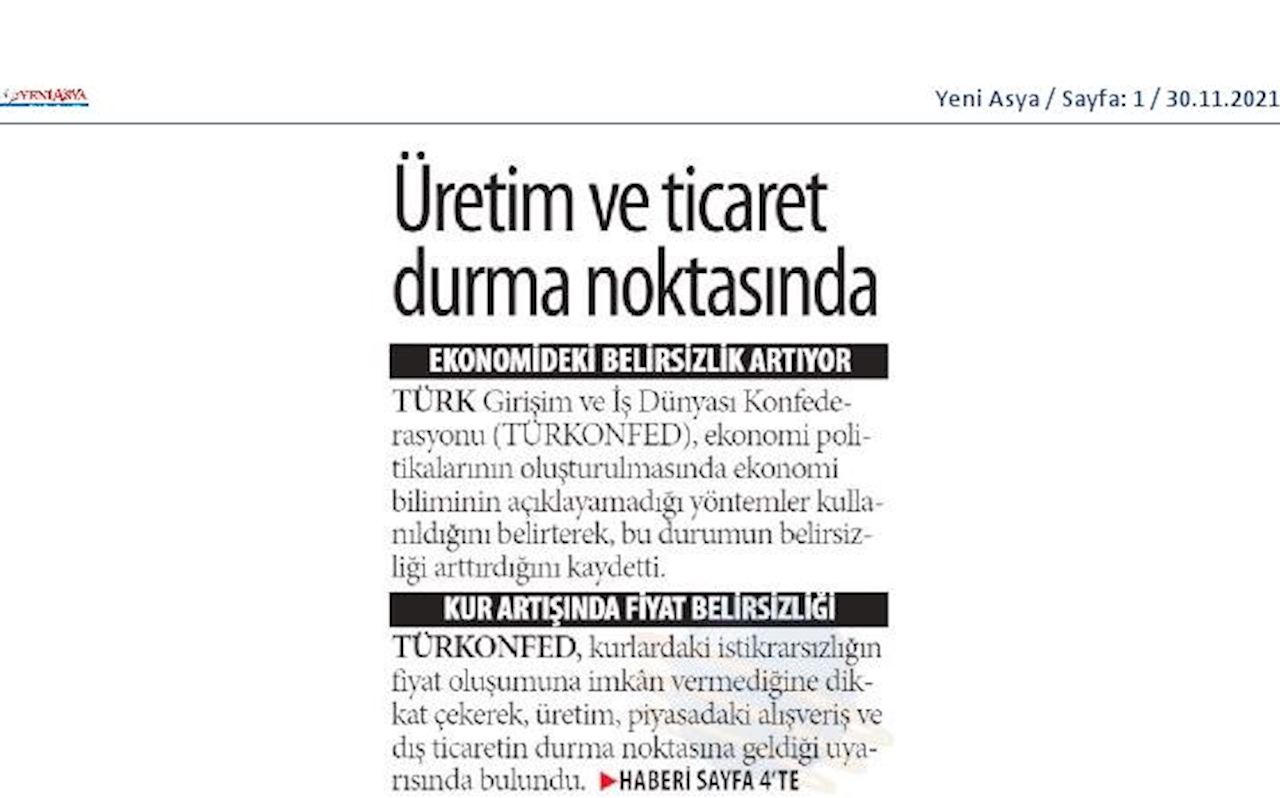 TÜRKONFED Ekonomi Basin Aciklamasi 29 Kasim 2021 - 5