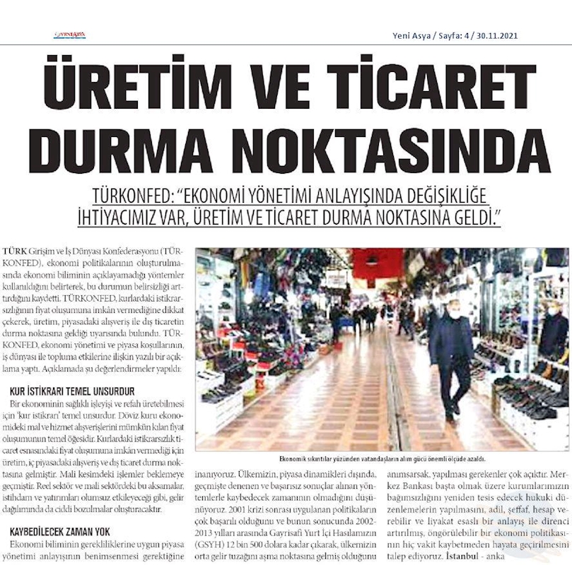 TÜRKONFED Ekonomi Basin Aciklamasi 29 Kasim 2021 - 13