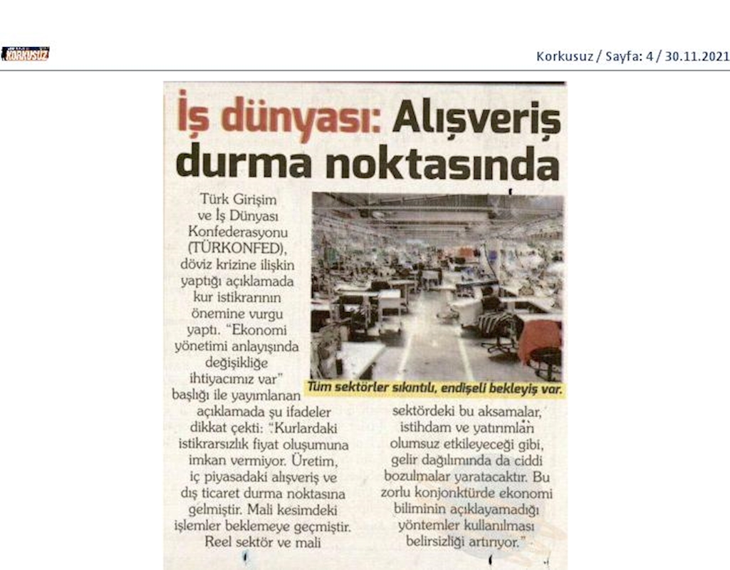 TÜRKONFED Ekonomi Basin Aciklamasi 29 Kasim 2021 - 27