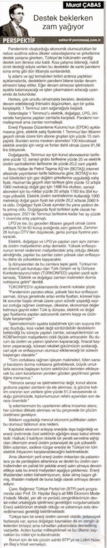 TÜRKONFED Elektrik Ve Dogal Gaz Zamlarina Iliskin Basin Aciklamasi Basin Yansimalari 1 Temmuz 2021 - 3