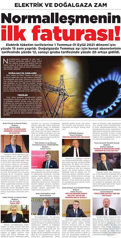 TÜRKONFED Elektrik Ve Dogal Gaz Zamlarina Iliskin Basin Aciklamasi Basin Yansimalari 1 Temmuz 2021 - 20
