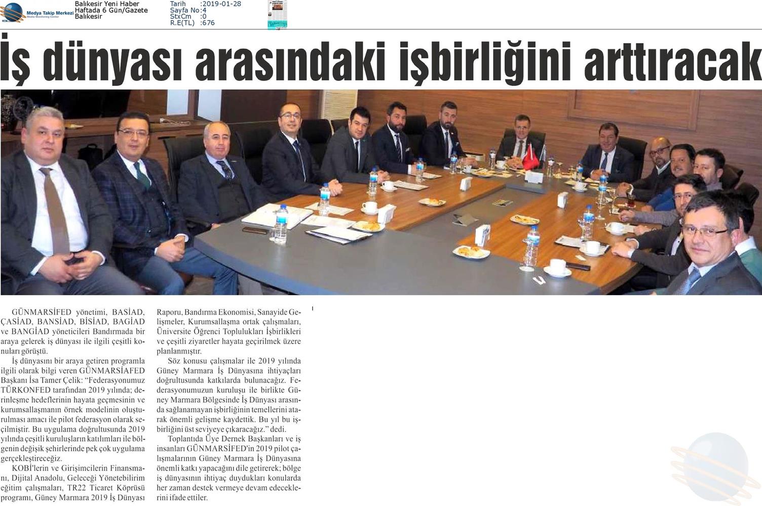 TÜRKONFED Enerji Verimliligine Yeni Yaklasimlar Toplantısı Medya Yansimalari 25 Ocak 2019 Corlu - 24