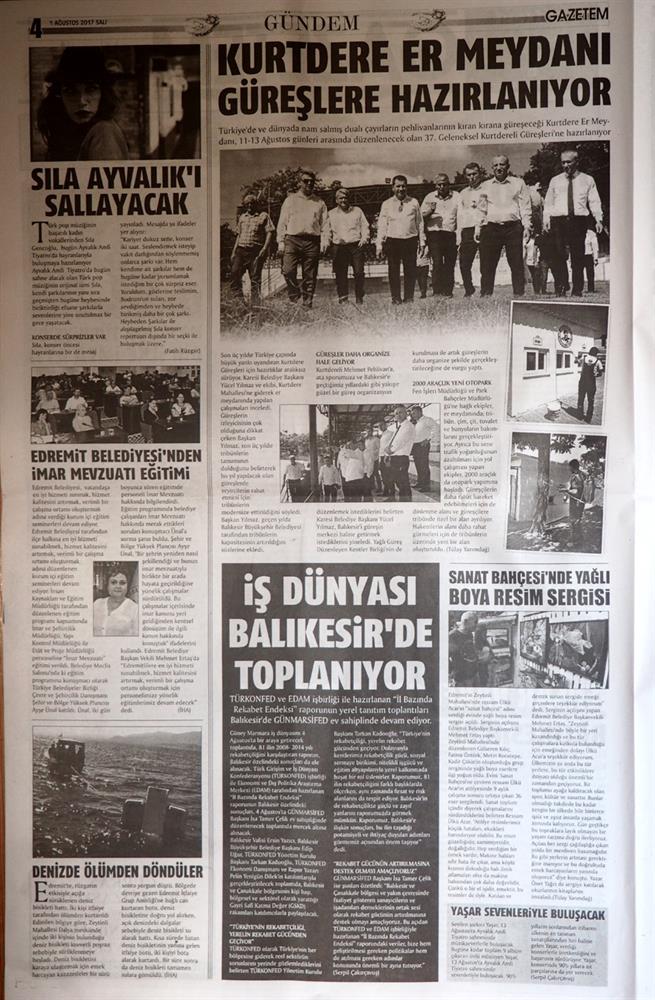 TÜRKONFED Gunmarsifed Türkiye Icin Bir Rekabet Endeksi Rapor Tanitim Toplantısı Medya Yansimalari 5 Agustos 2017 - 23