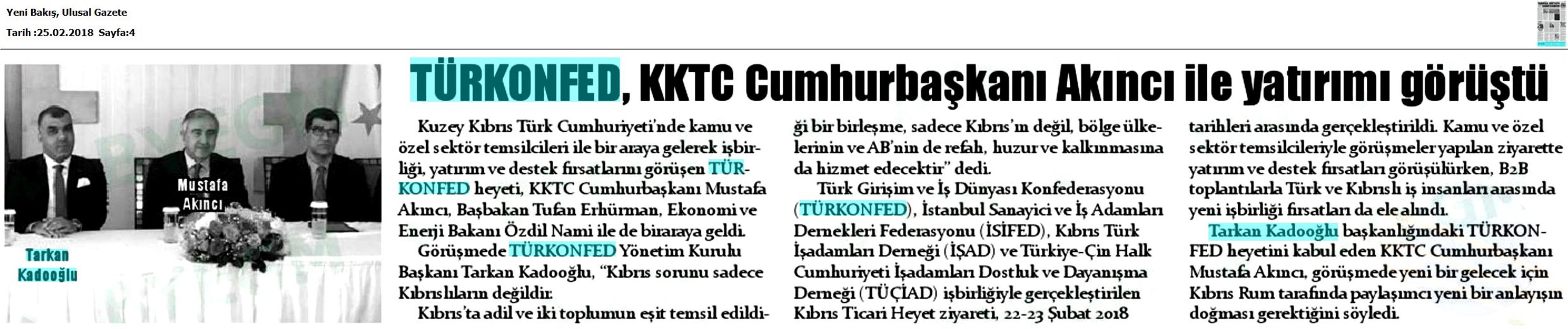 TÜRKONFED Heyeti Kktc Ziyareti Medya Yansimalari 22 24 Subat 2018 Lefkosa - 3