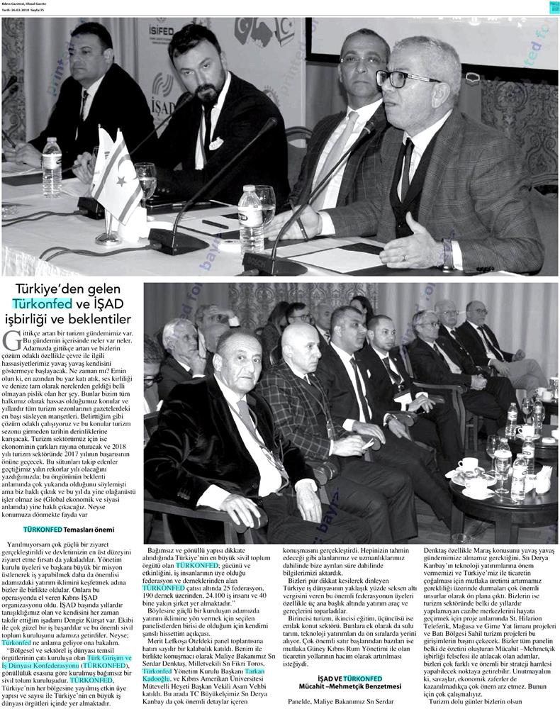 TÜRKONFED Heyeti Kktc Ziyareti Medya Yansimalari 22 24 Subat 2018 Lefkosa - 4
