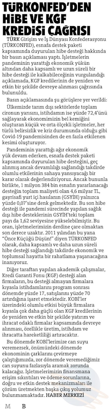 TÜRKONFED Hibe Ve Kgf Kredisi Cagrisina Iliskin Basin Aciklamasi 20 Mayis 2021 - 3