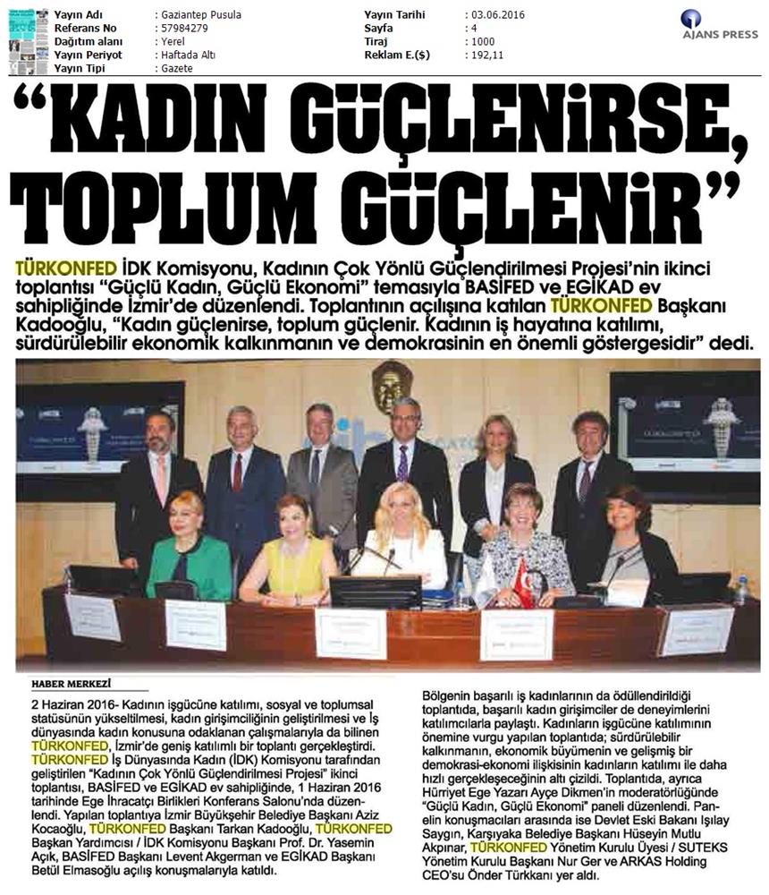 TÜRKONFED İDK Komisyonu Kadinin Cok Yonlu Guclendirilmesi Projesi Izmir - 5
