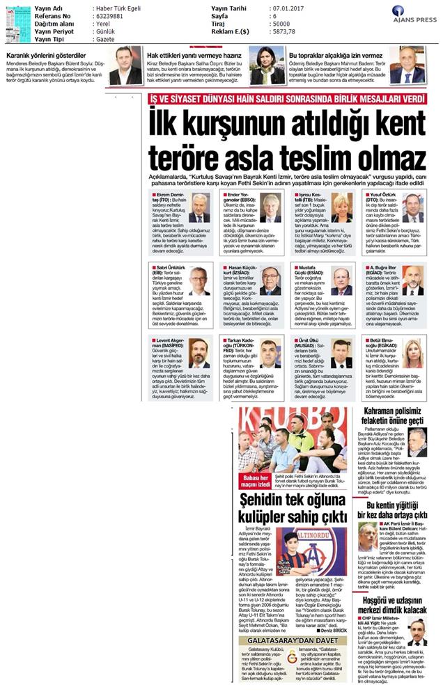 TÜRKONFED Izmir Teror Saldirisi Kinama Mesaji Medya Yansimalari 07012017 - 3