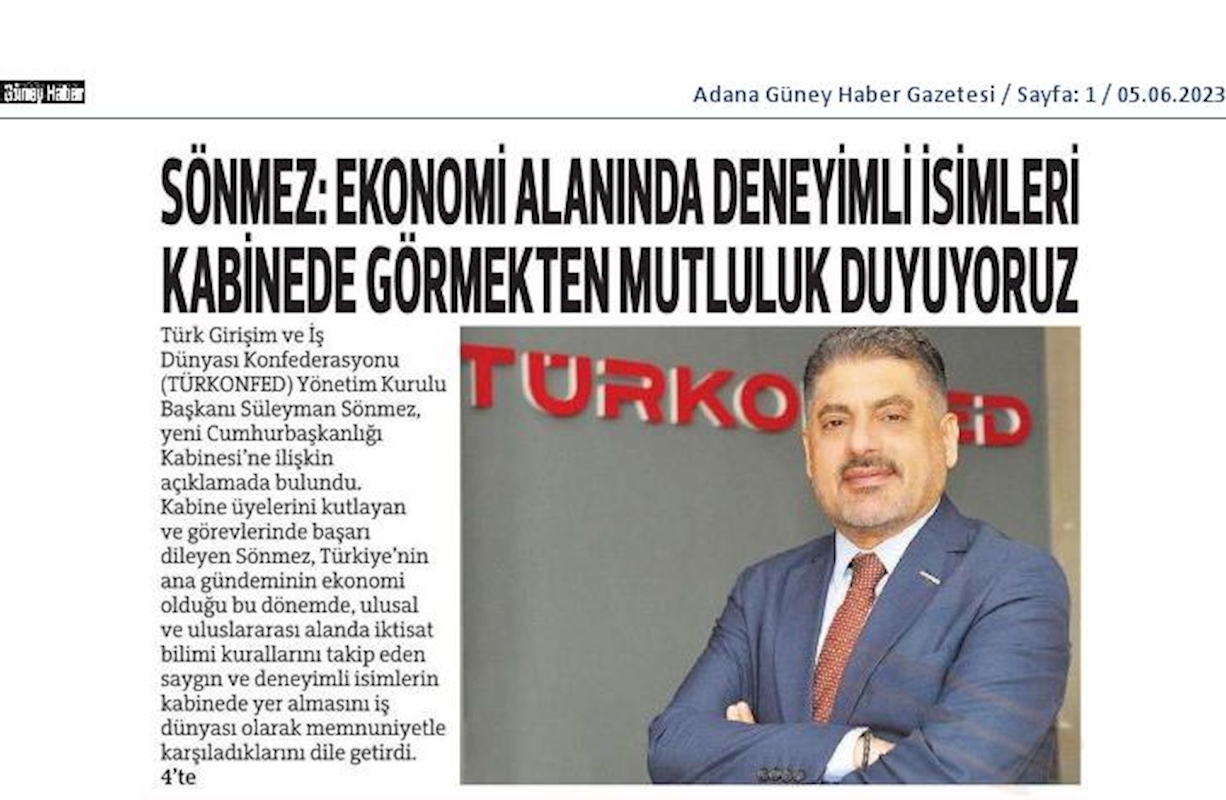 TÜRKONFED Kabine Toplantısı Basin Aciklamasi 4 Haziran 2023 - 5