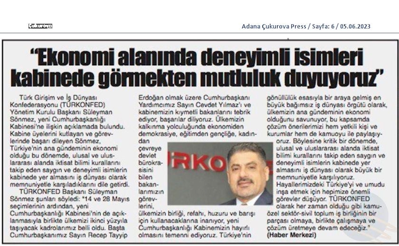 TÜRKONFED Kabine Toplantısı Basin Aciklamasi 4 Haziran 2023 - 18