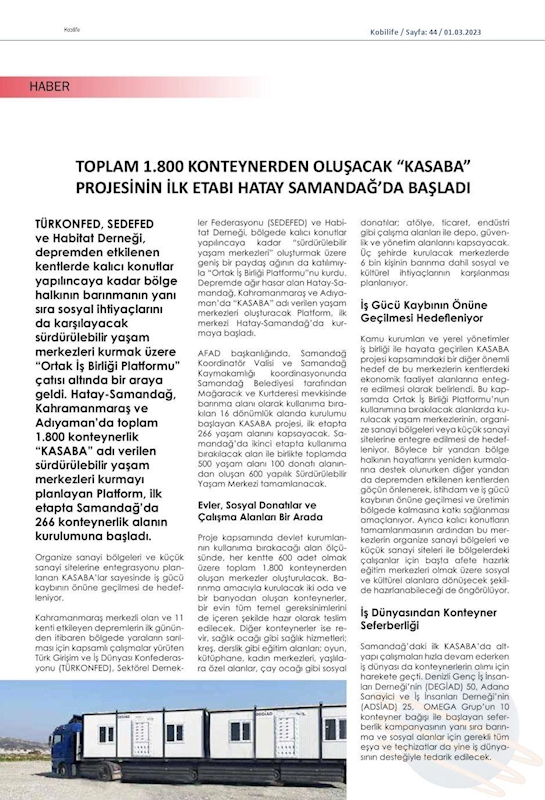 TÜRKONFED Kasaba Projesi 6 Mart 2023 - 14