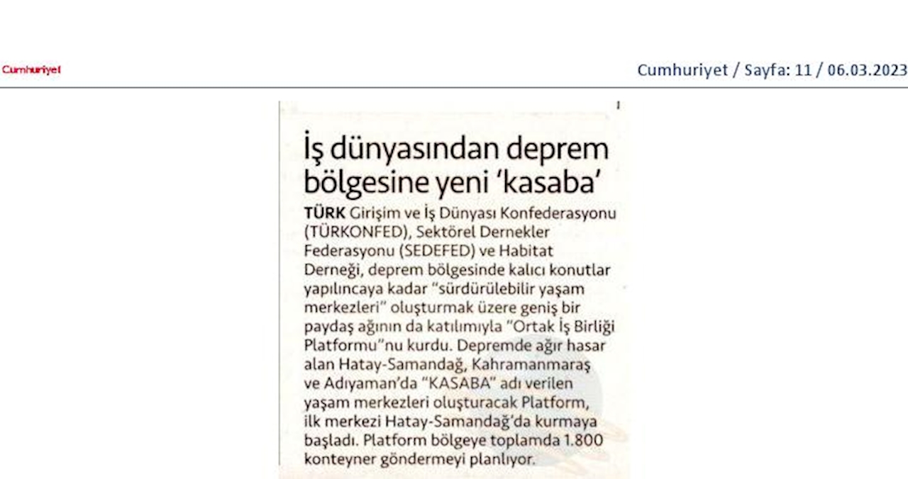 TÜRKONFED Kasaba Projesi 6 Mart 2023 - 24