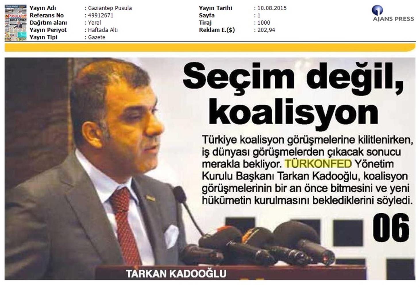 TÜRKONFED Koalisyon Aciklamasi Basin Yansimalari - 18