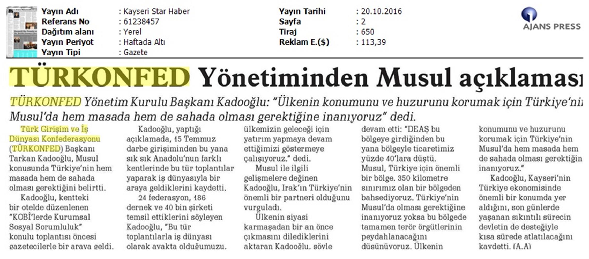 TÜRKONFED Kss Anadolu Toplantilari Kayseri 19 Ekim 2016 - 4