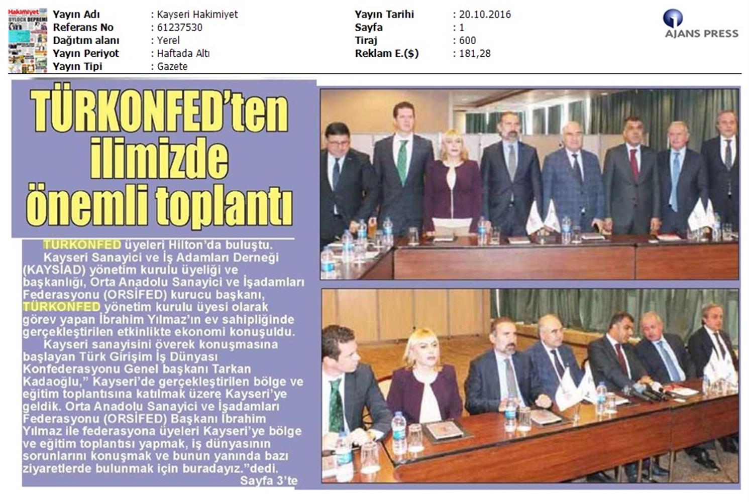 TÜRKONFED Kss Anadolu Toplantilari Kayseri 19 Ekim 2016 - 9