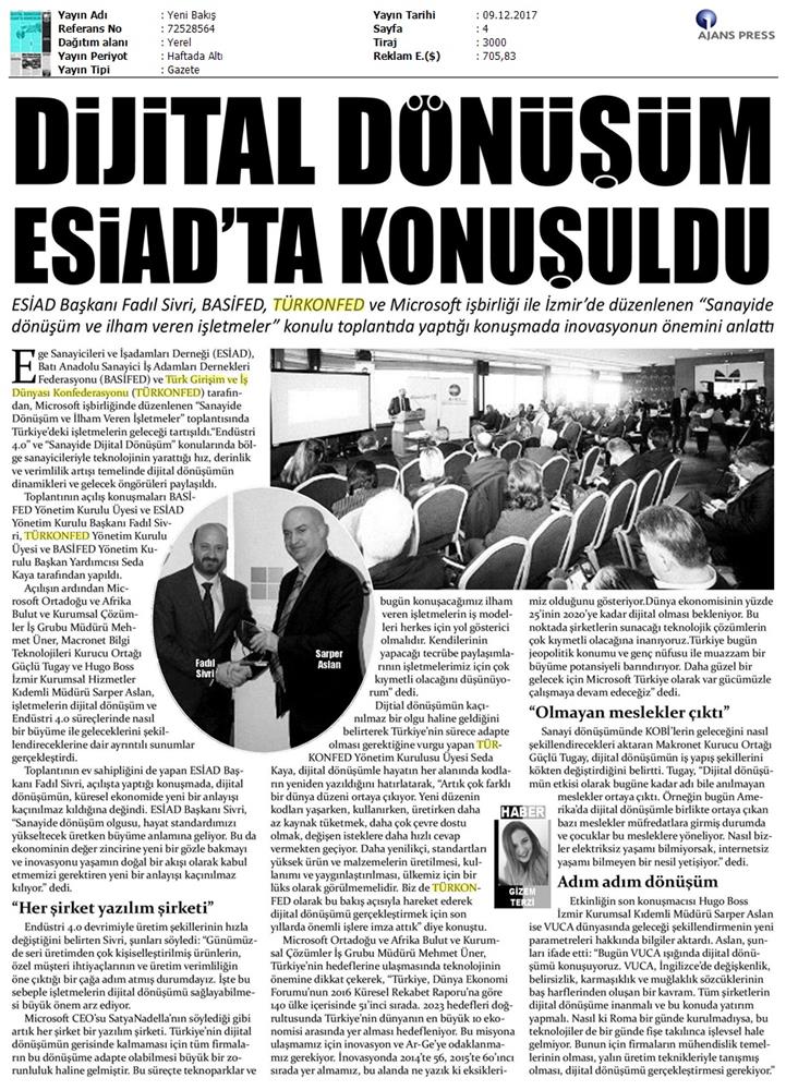 TÜRKONFED Microsoft Esiad Dijital Dönüşüm Toplantısı Medya Yansimalari 8 10 Aralik 2017 - 10