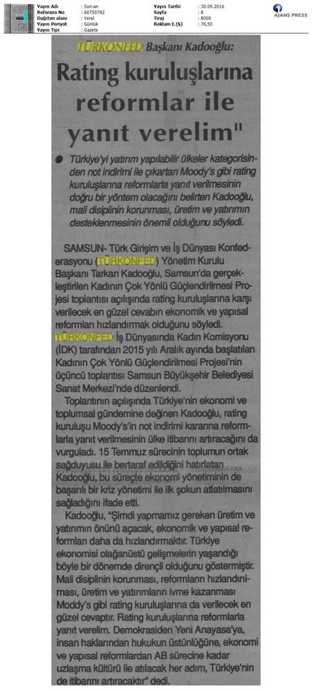 TÜRKONFED Rating Moodys Kuruluslari Basin Aciklamasi Medya Yansimalari - 8