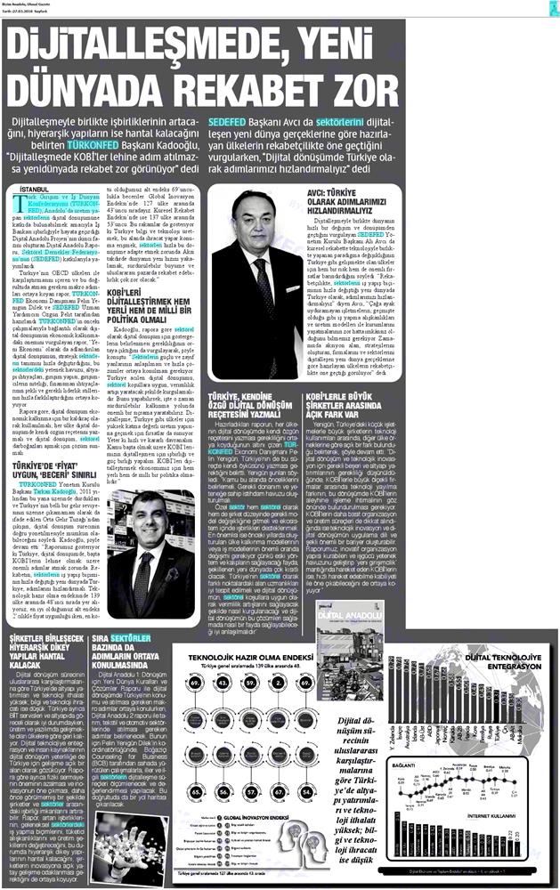 TÜRKONFED Sedefed Dijital Anadolu Raporu Medya Yansimalari 26 Mart 2018 - 24