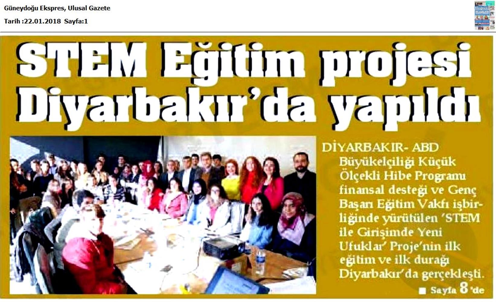 TÜRKONFED STEM Diyarbakir Egitimi Medya Yansimalari 22 Ocak 2018 Diyarbakir - 8