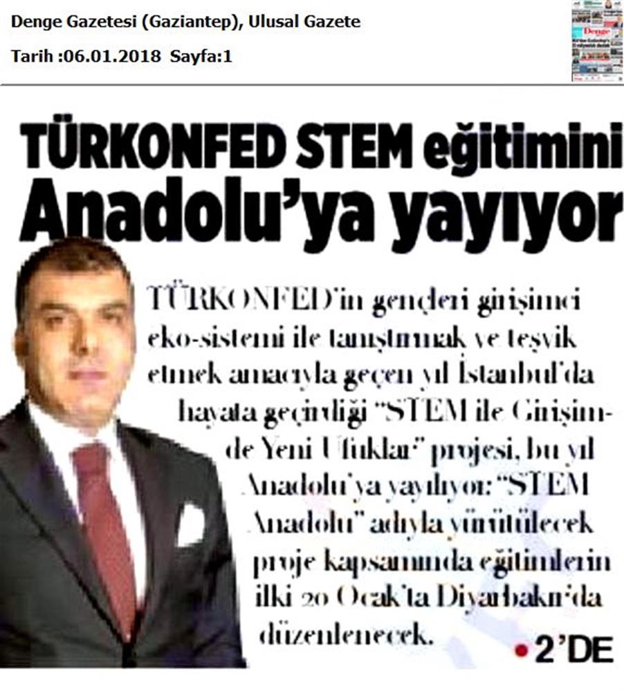 TÜRKONFED STEM Egitimini Anadoluya Yayiyor Medya Yansimalari 6 Ocak 2018 - 47