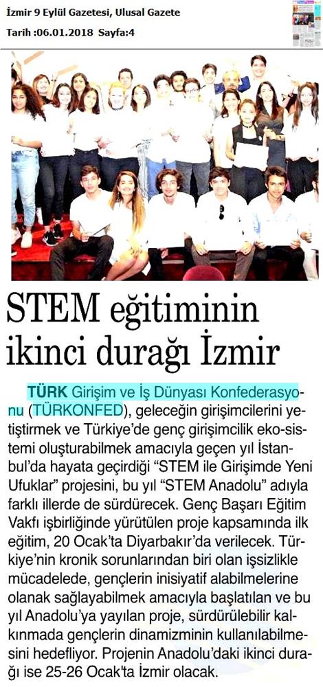 TÜRKONFED STEM Egitimini Anadoluya Yayiyor Medya Yansimalari 6 Ocak 2018 - 51