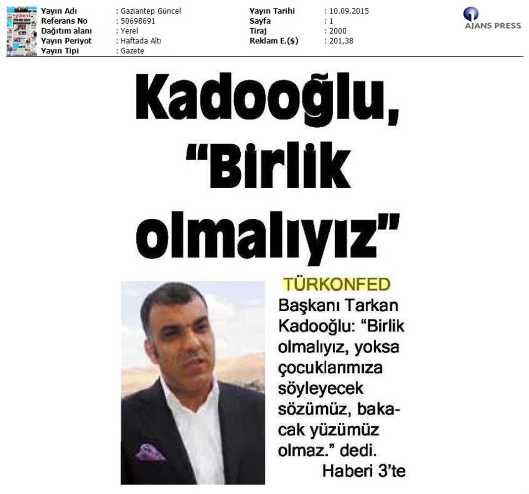 TÜRKONFED Teror Olaylarina Iliskin Aciklamalari Basin Yansimalari - 13