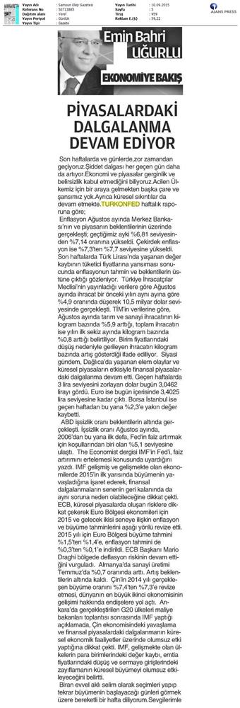 TÜRKONFED Teror Olaylarina Iliskin Aciklamalari Basin Yansimalari - 15