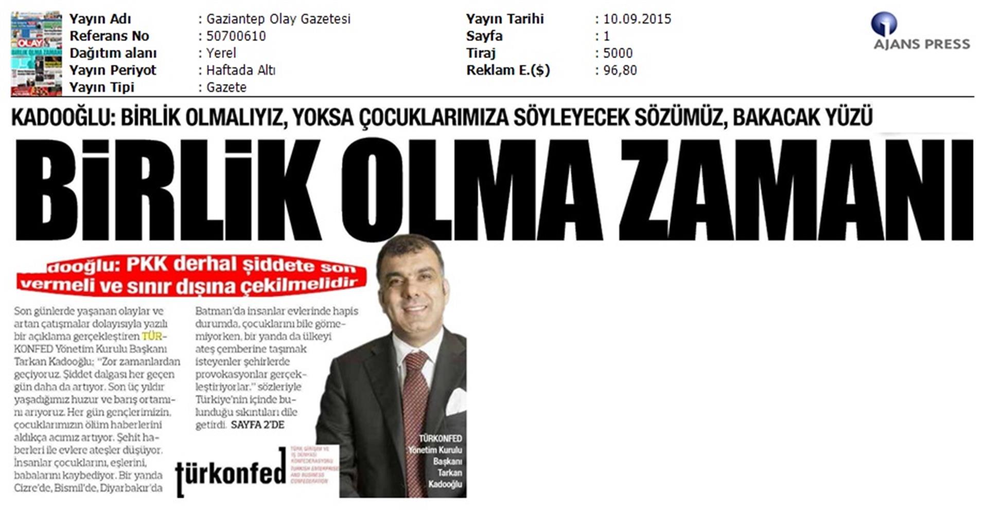 TÜRKONFED Teror Olaylarina Iliskin Aciklamalari Basin Yansimalari - 24