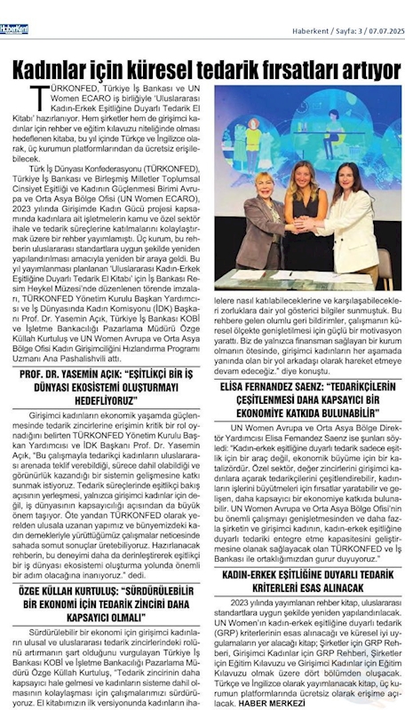TÜRKONFED Türkiye Is Bankasi Ve Un Women Imza Toreni - 10
