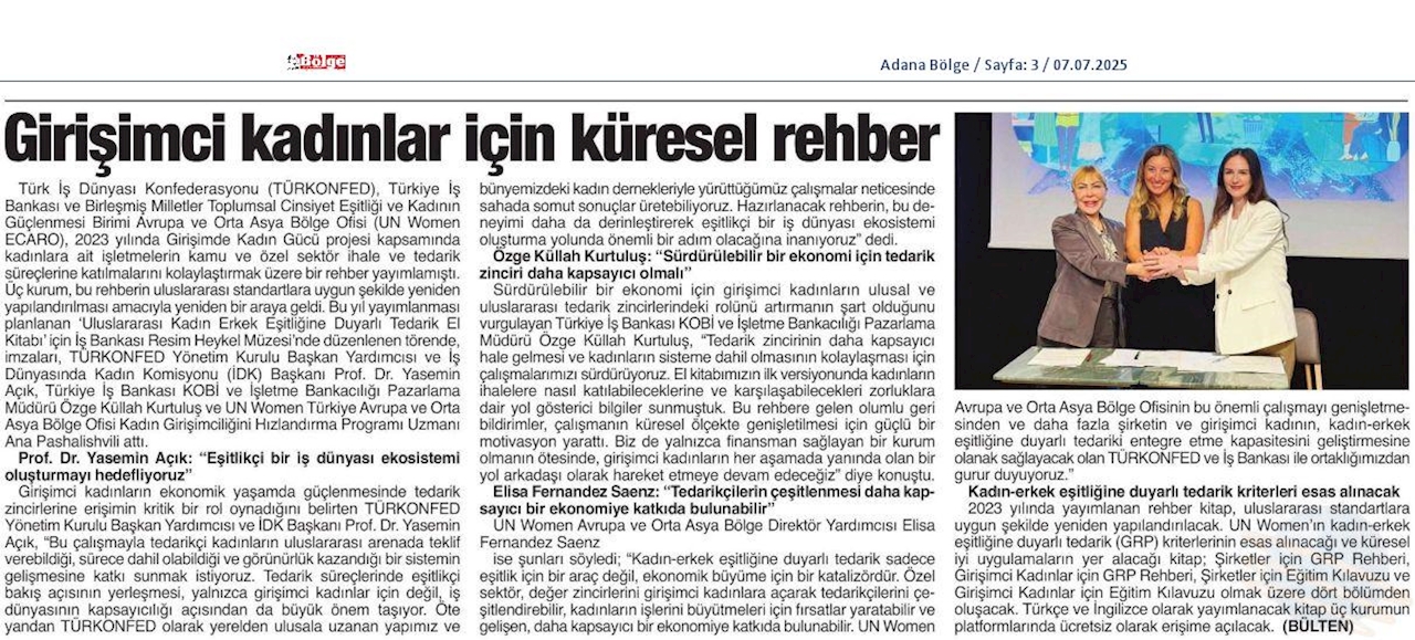 TÜRKONFED Türkiye Is Bankasi Ve Un Women Imza Toreni - 20