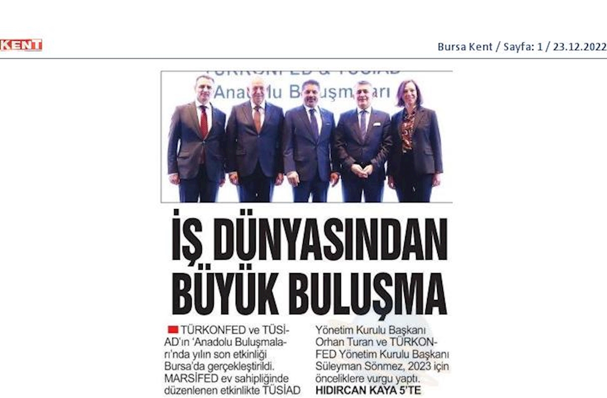 TÜRKONFED TÜSİAD Anadolu Buluşmalari 23 Aralik 2022 Bursa - 21