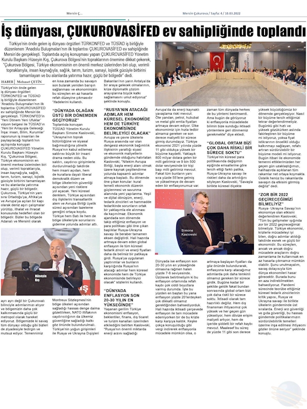 TÜRKONFED TÜSİAD Anadolu Buluşmalari 9 Mart 2022 Mersin - 19