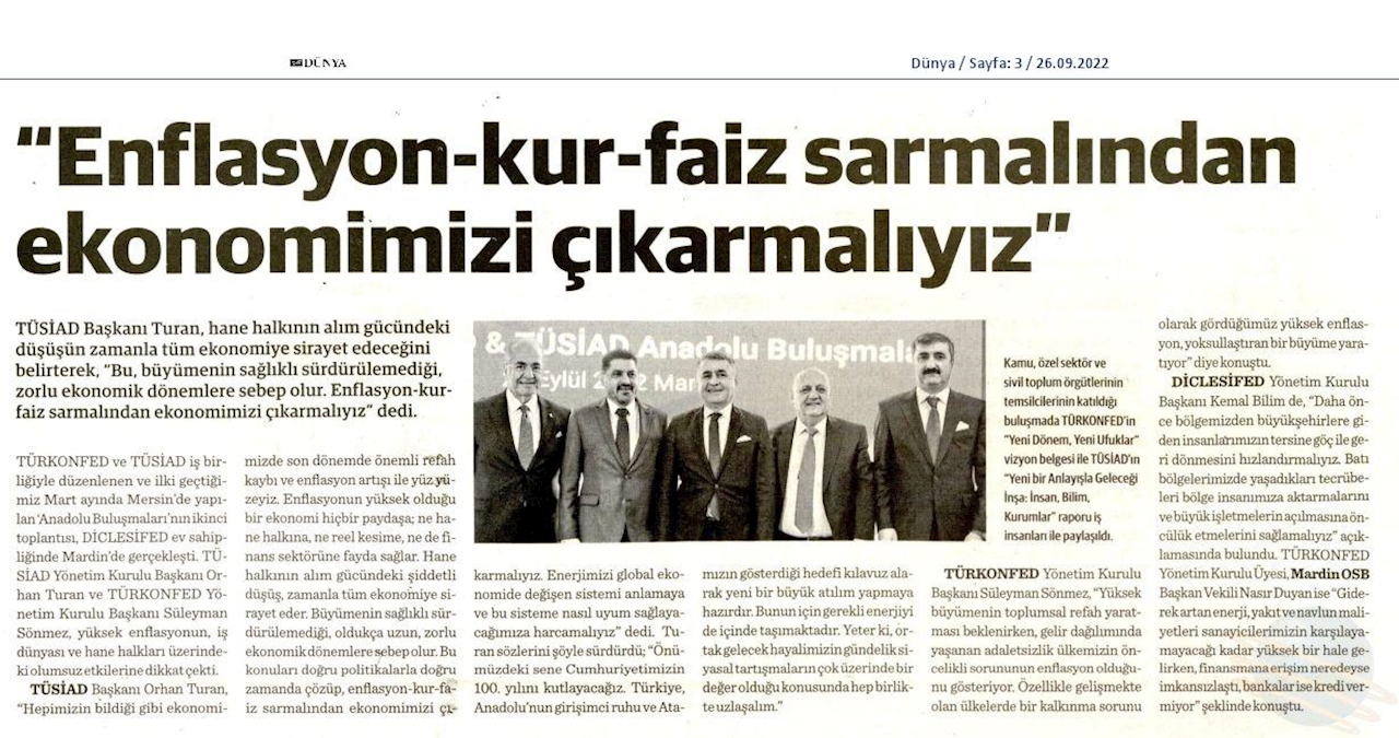 TÜRKONFED TÜSİAD Anadolu Buluşmalari 24 Eylul 2022 Mardin - 12