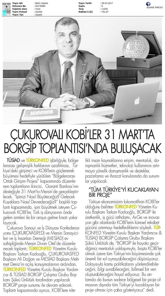 TÜRKONFED TÜSİAD Borgip Mersin Toplantısı Basin Yansimalari 1 28 Mart 3 Nisan 2017 - 28