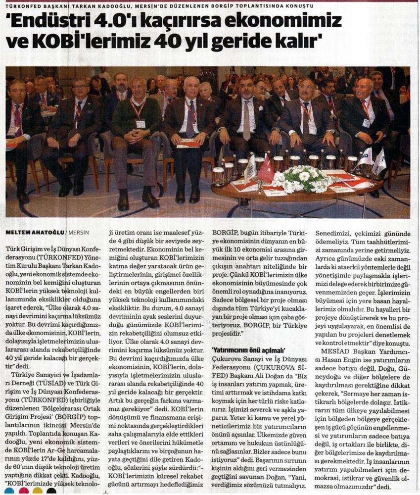 TÜRKONFED TÜSİAD Borgip Mersin Toplantısı Basin Yansimalari 1 28 Mart 3 Nisan 2017 - 34