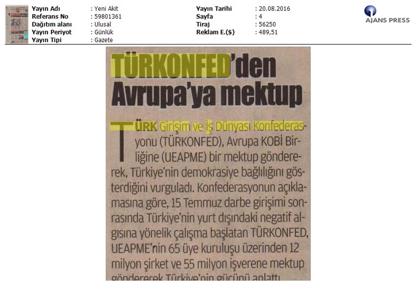 TÜRKONFED Ueapme Avrupaya Acik Mektup 19 Agustos 2016 - 5