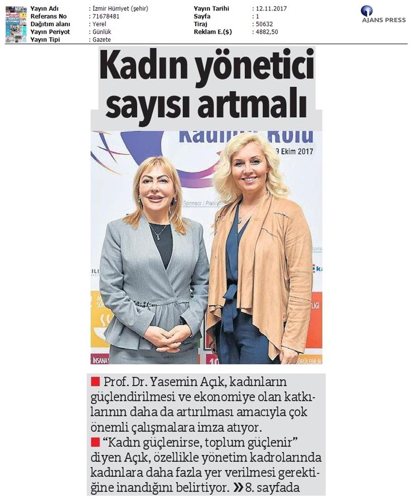 TÜRKONFED Undp Un Women Skh Kadinin Rolu Zirvesi Medya Yansimalari 19 Ekim 2017 - 1