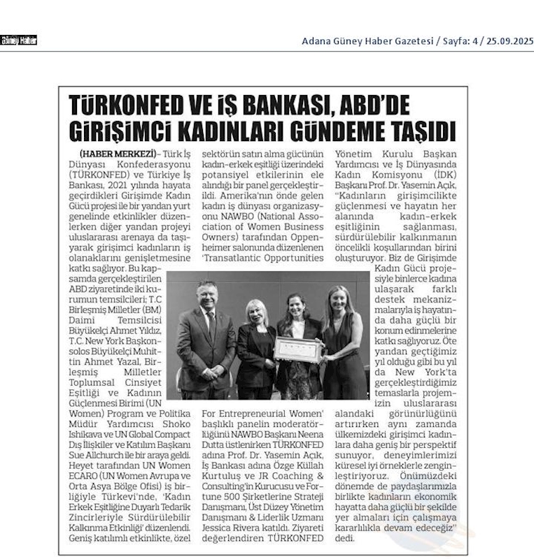 TÜRKONFED Ve Is Bankasi Abdde Girişimci Kadinlari Gundeme Tasidi - 18