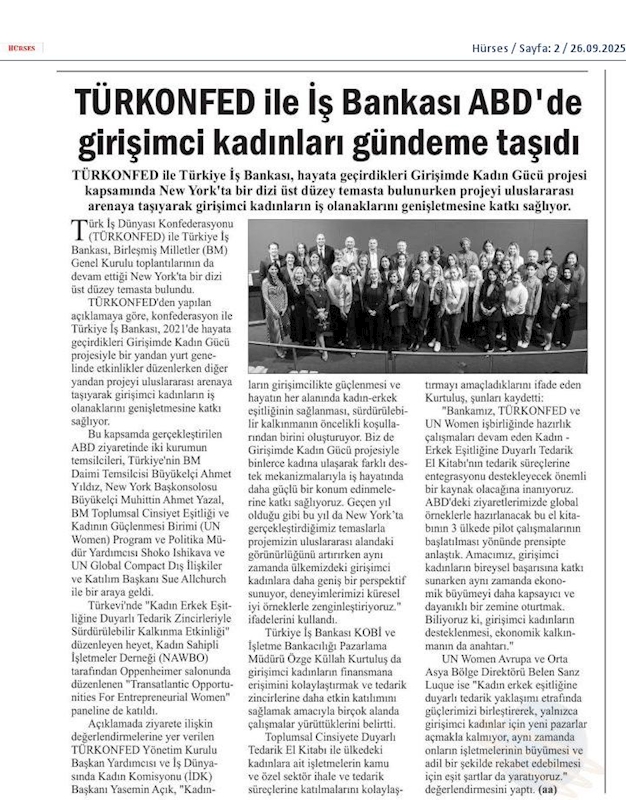 TÜRKONFED Ve Is Bankasi Abdde Girişimci Kadinlari Gundeme Tasidi - 19