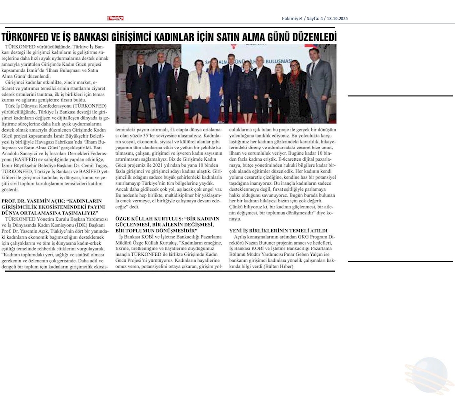 TÜRKONFED Ve Is Bankasi Girişimci Kadinlar Icin Satin Alma Gunu Duzenledi - 5