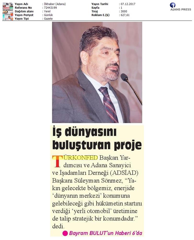 TÜRKONFED Ve TÜSİAD Borgip Adana Toplantısı On Medya Yansimalari 30 Kasim 5 Aralik 2017 - 57